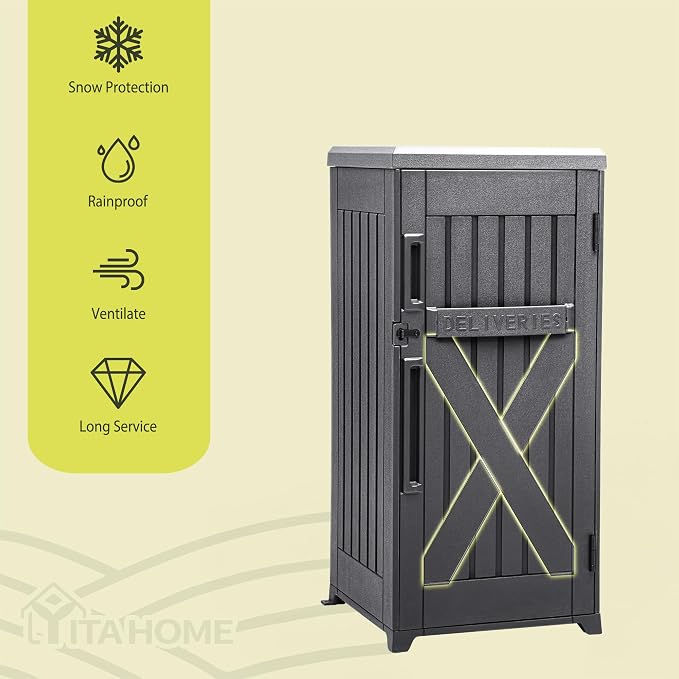 YITAHOME 60-Gallon Secure Package Delivery and Storage Box | Double-Wall Resin - Image 3