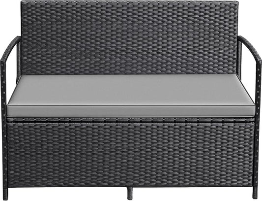 Greesum Patio Loveseat PE Rattan Wicker Outdoor Furniture by BuynowfromGreesum