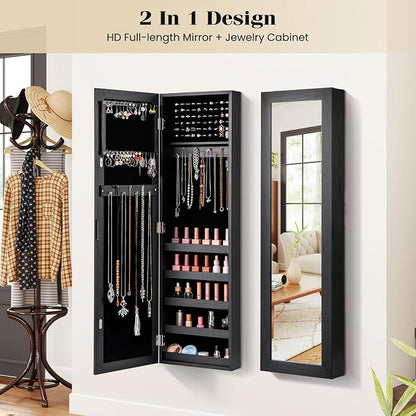Giantex Wall or Door Mounted Jewelry Cabinet - Image 8