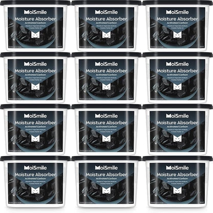 Moisture Absorbers 12 Pack, Activated Carbonfor Closet Dehumidifier Moisture by MoistureAbsorbers