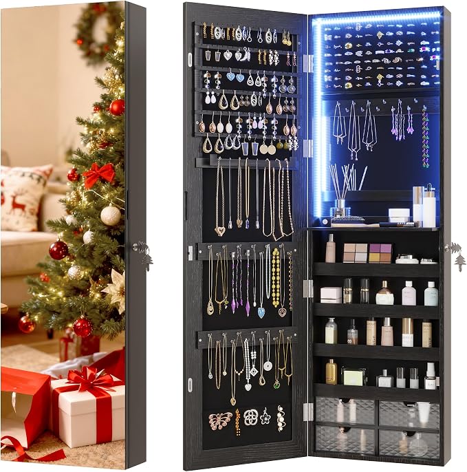 Vlsrka 47.2" LED Jewelry Armoire Organizer, Wall/Door Mounted by VlsrkaFurniture