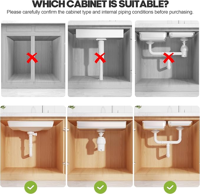 1 Pack-19"-32"W Expandable Under Sink Organizer - Image 3