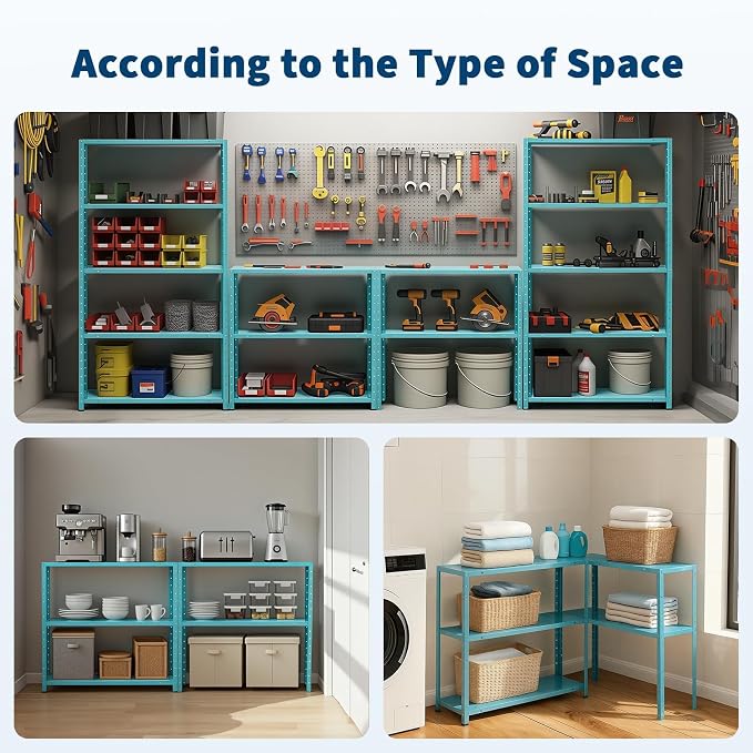 Storage Shelves, Heavy Duty 5-Tier Shelf Organizer & Adjustable Garage Shelving - Image 8