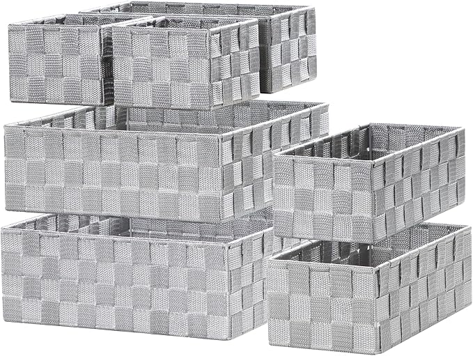 Posprica Small Baskets for Organizing Woven Storage for Shelves, Decorative by Posprica