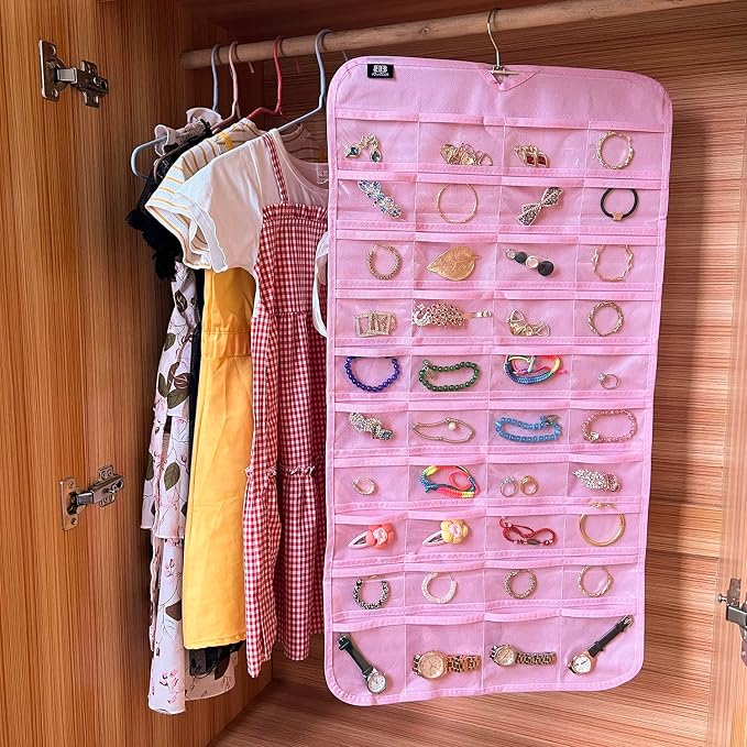 BB Brotrade Hanging Jewelry Organizer, Accessories Organizer, 80 Pocket - Image 5