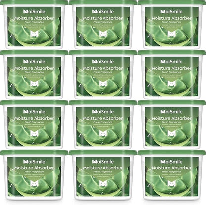 Moisture Absorbers 12 Pack, Fresh Fragrance Closet Dehumidifier by MoistureAbsorbers