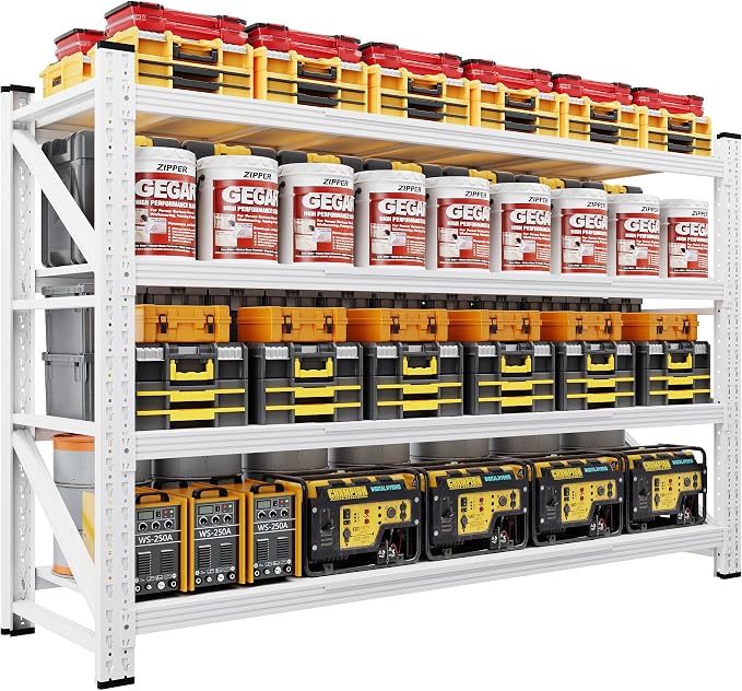 71" Wide Storage Shelves, 5000LBS Garage Shelving Heavy Duty, Standing Shelf by LISSIMO