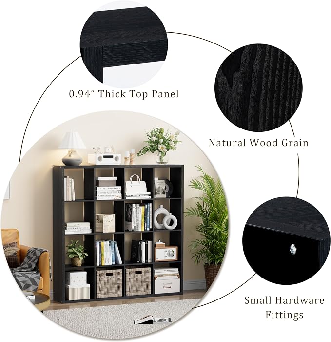 VDNEND Cube Storage Organizer Bookcase, Decorative 11 inch Open Back Cubical - Image 5