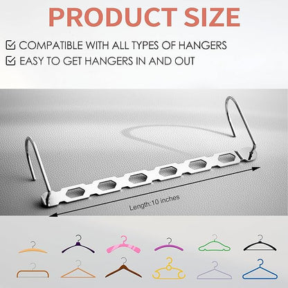 Space Saving Hangers for Clothes, 10 Pack Hanger Organizer Space Saver - Image 6