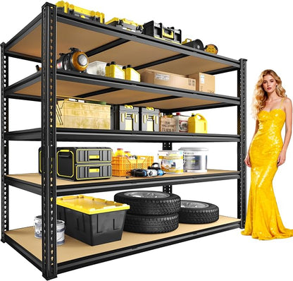 48" W Garage Shelving Heavy Duty 3200LBS Garage Storage Shelving, 5 Tier by Unknown