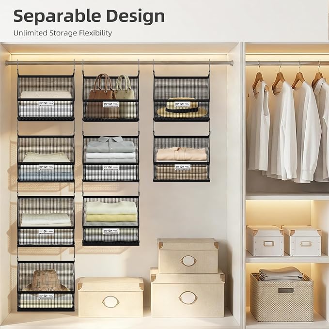 STORAGE MANIAC 3 Tier Hanging Closet Organizer - Image 4
