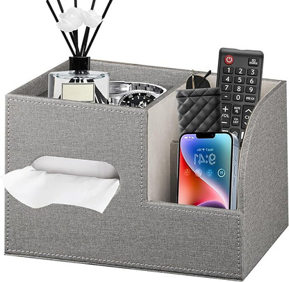Leather Square Tissue Box Cover by PUSU