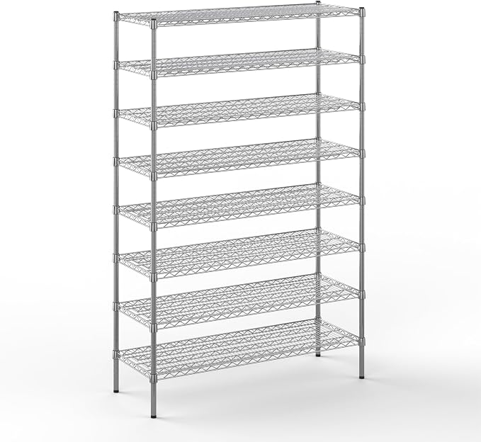 18" Deep x 48" Wide x 74" Height Wire Shelving Kit | 8-Tier | NSF Commercial by Regal+Altair