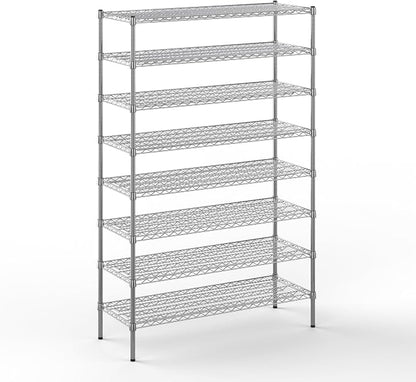 18" Deep x 48" Wide x 74" Height Wire Shelving Kit | 8-Tier | NSF Commercial by Regal+Altair