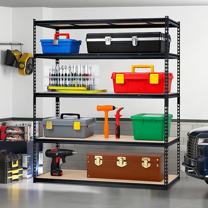 PeakPursuit Storage Shelving Unit, 5-Tier Adjustable Metal Storage Shelves - Image 2