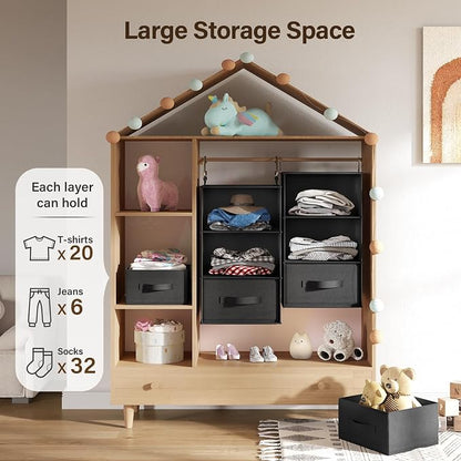 Pipishell 6-Shelf Hanging Closet Organizer, Hanging Shelves - Image 7