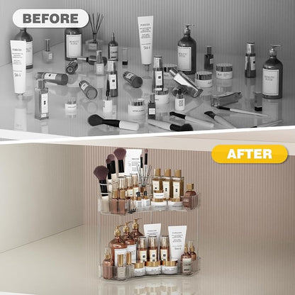 2-Tier Corner Bathroom Counter Organizer - Image 7