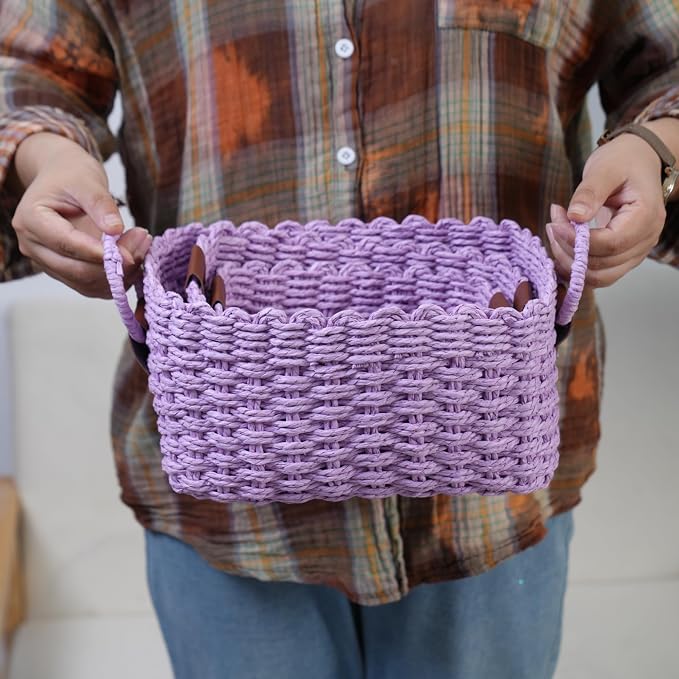 Small baskets for Organizing, Cute woven Storage basket - Image 4