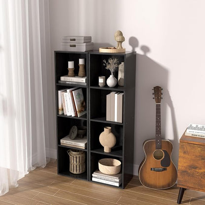 Wooden 4 Cube Storage Organizer, 4 Tier Storage Cubes Storage Display Cubby - Image 7