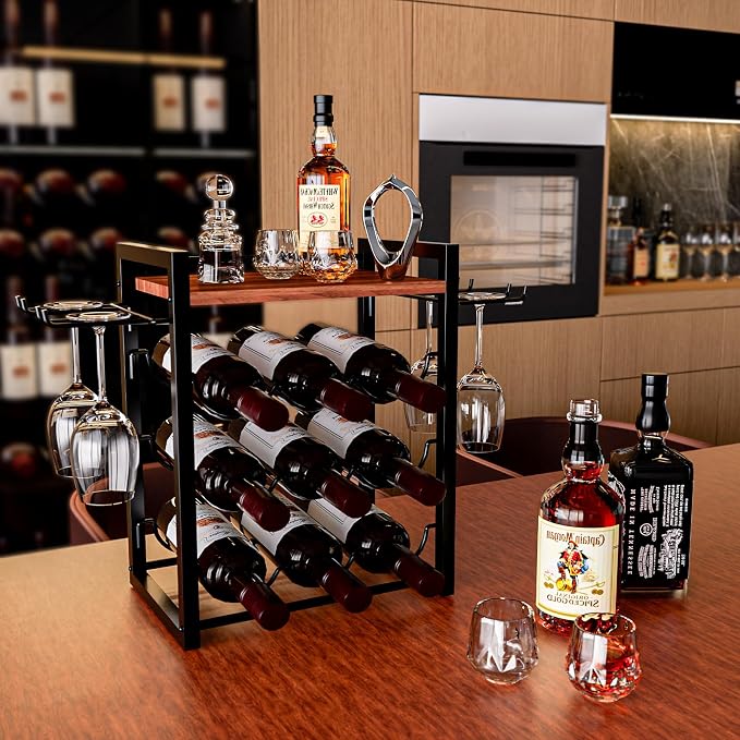 B4Life Wine Rack Countertop, Wine Glass Holder and Bottle Holder - Image 2