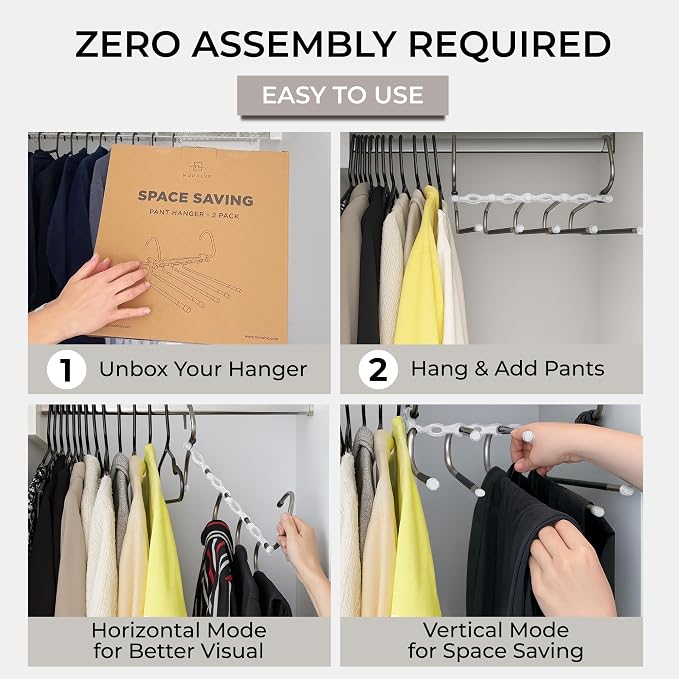 MORALVE Pants Hangers Space Saving - Image 6