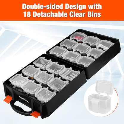 ValueMax Small Parts Organizer Box, Double-Sided Tool Box - Image 3