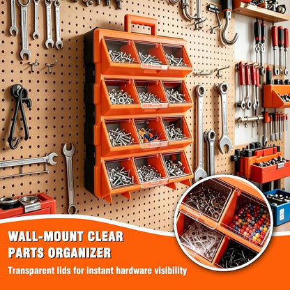 ULIBERMAGNET Tool Box Organizer, 12-Compartment Portable Small Parts Organizer - Image 6