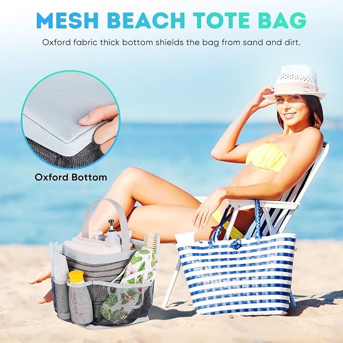 EUDELE 2 Pack Mesh Shower Caddy Portable - Image 5