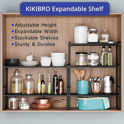 Expandable Cabinet Shelf Organizers, Kitchen Small Stand Rack Organization - Image 8