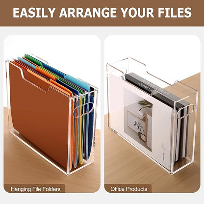 DINGHUO Acrylic Hanging File Organizer Box, File Holder - Image 6