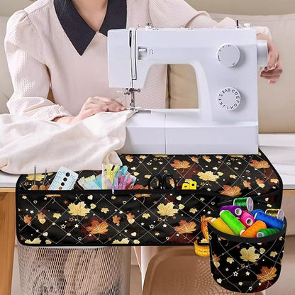 Gomyblomy Maple Leaf Durable Sewing Machine Mat, Thanksgiving Theme Fall Sewing - Image 5