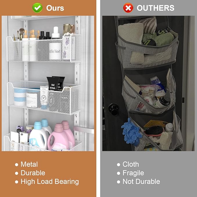 VyGrow Over The Door Organizer, 8-tier Metal Door Organizer Hanging - Image 6