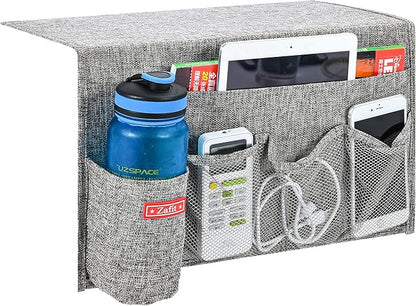 Zafit Linen 5 Pockets Bedside Caddy, Bedside Storage Organizer by ZAFIT