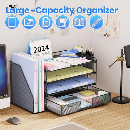 OPNICE Desk Organizer, 4-Tier Desktop File Organizer - Image 6