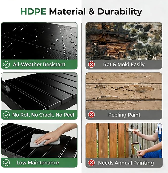 Outdoor Potting Bench with 3 Tier, All-Weather Patio Potting Table with Tool - Image 5