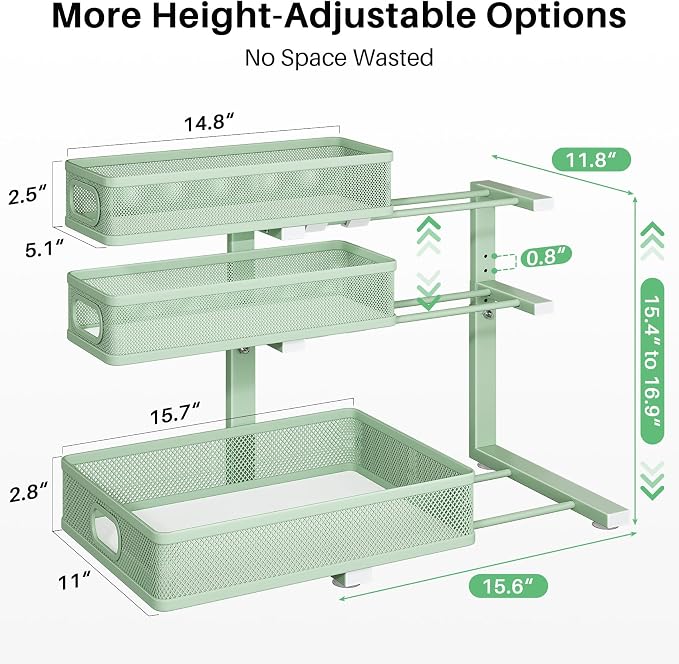 Kitstorack Under Sink Organizer, Slide out Storage Drawer Rack - Image 9