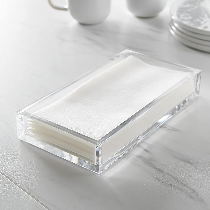 Huang Acrylic Clear Rectangle Paper Napkin Holder | - Image 2