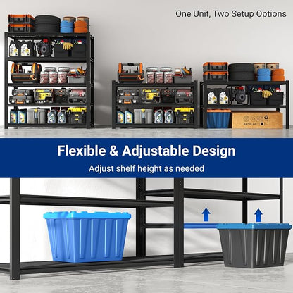 FLEXIMOUNTS 60" W Garage Shelving, 5 Tier Storage Shelves Load 1500LBS - Image 4