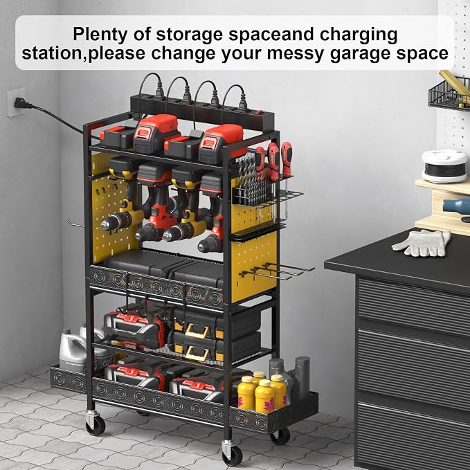 CCCEI Garage Power Tools Organizer Cart - Image 6