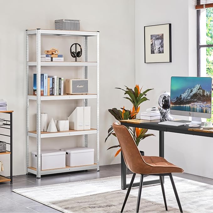 Topeakmart 5-Tier Utility Shelves, Metal Storage Shelves Garage Shelving Unit - Image 9