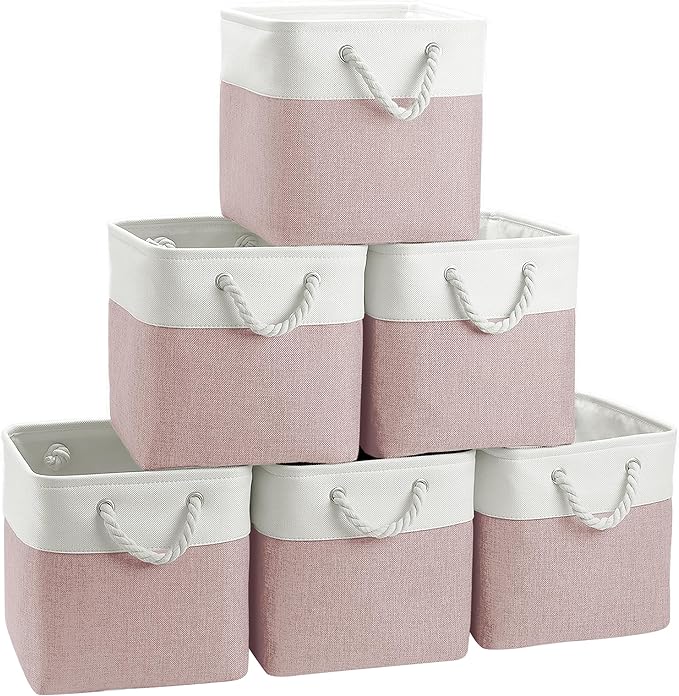 FinishingBo 11 inch Cube Storage Bin by SimplifySpaceSimplifyLife