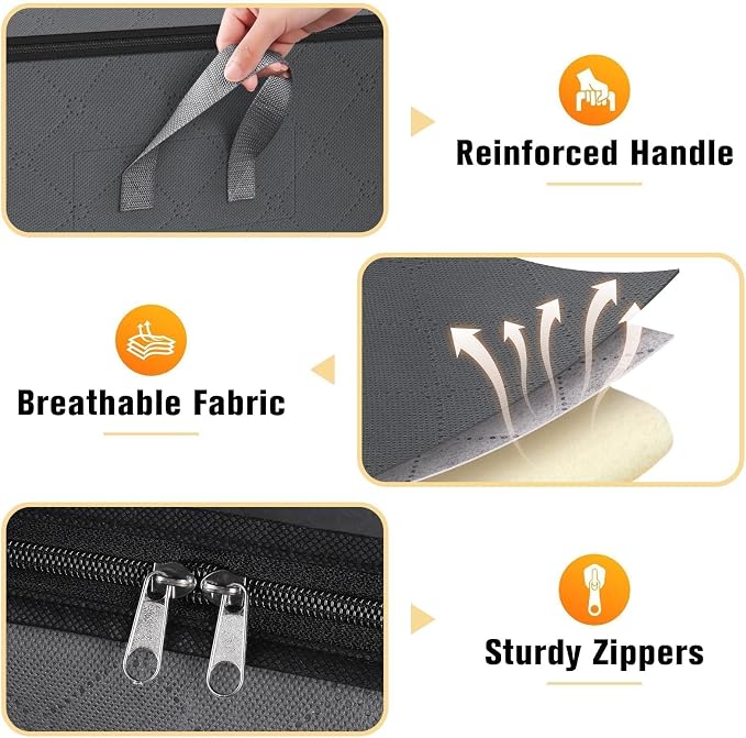 SpaceTrove Clothes Storage Bags, 80L Large Capacity Containers - Image 3