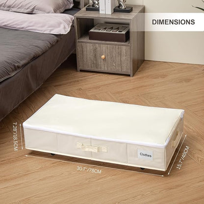 Vincona Under Bed Storage with Wheels, 2 Pack Under Bed Storage Containers with - Image 7