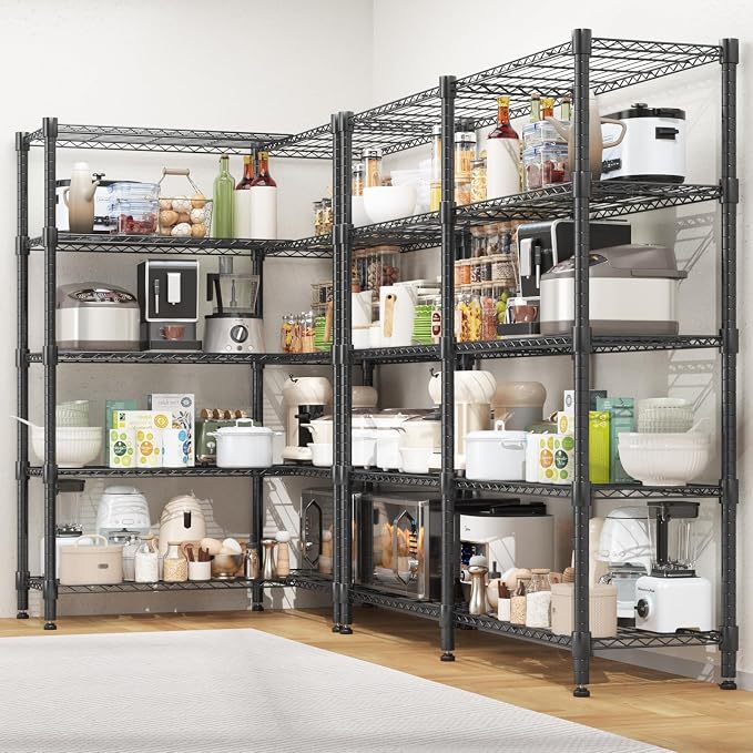 Homdox 5 Tier Storage Shelves Wire Shelving Unit Metal Shelves - Image 7