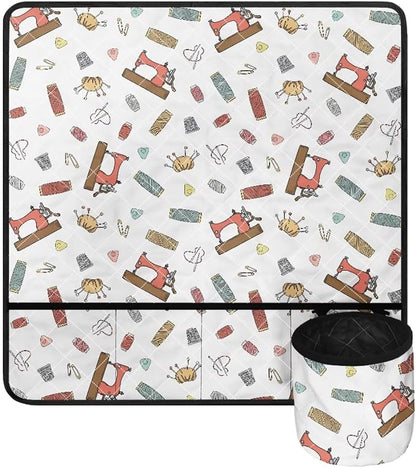 Sewing Machine Mat Sewing Machine Carrying Pad Foldable Thread Holder Pad - Image 5