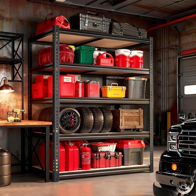 Garage Racks for Storage，5-Tier Adjustable Garage Shelving Storage Shelves - Image 9