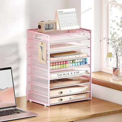 Subekyu 9 Tier Paper Letter File Tray Organizer - Image 5