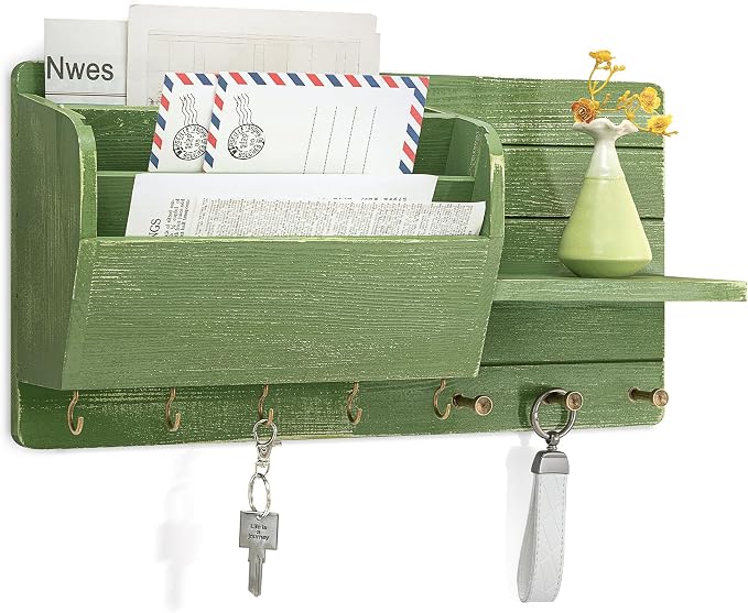 Rebee Vision Pine Wood Key Holder Wall Mount by REBEEVISION