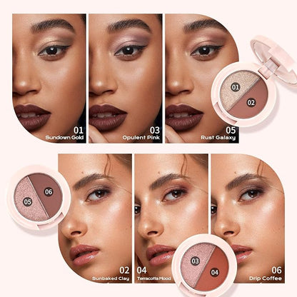 Color Nymph 6 Colors Eyeshadow Makeup Palette, Shimmer & Matte Long-Lasting - Image 3