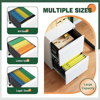 Letaya 2 Drawer Mobile File Cabinet - Image 6